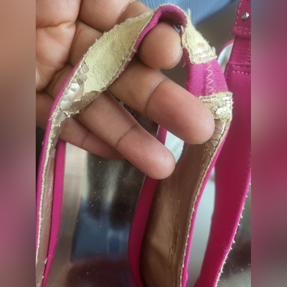 SPRING open toe heels -.Fuschia.Pink -Size 40/9 - Picture 2 of 7